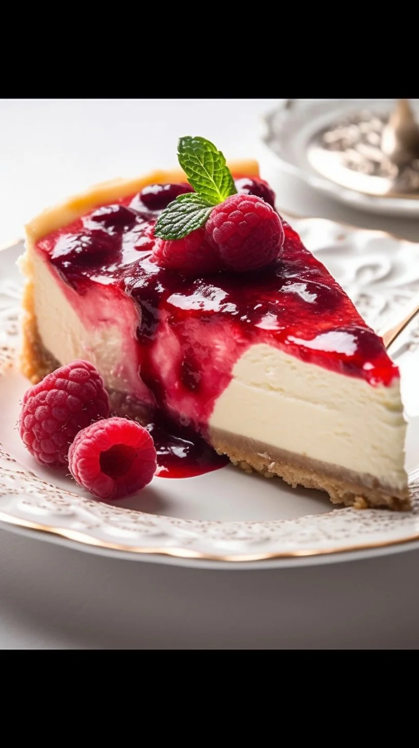 Delicious Cranberry Sour Cream Pie served with whipped cream on a festive table.