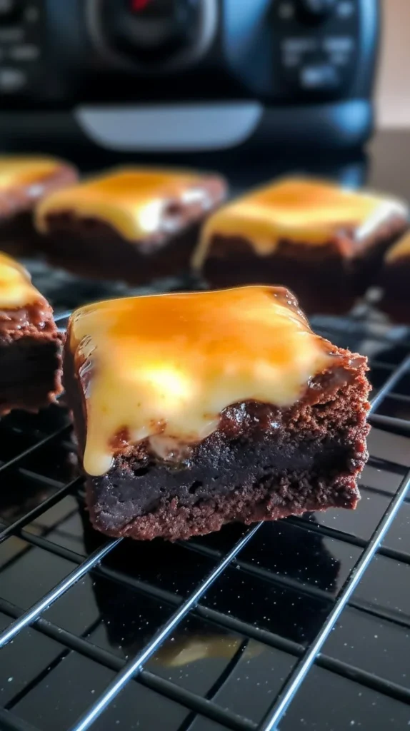 Delicious Crème Brûlée Brownies with caramelized topping and fudgy base