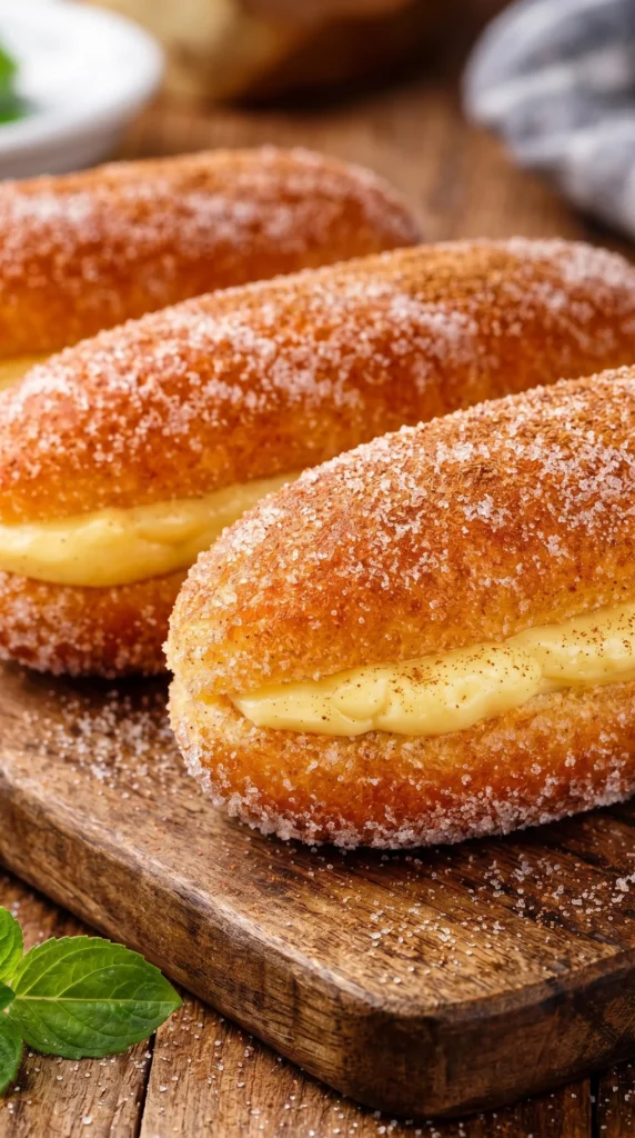 Delicious easy Cream Pepitos ready to be served as a dessert.