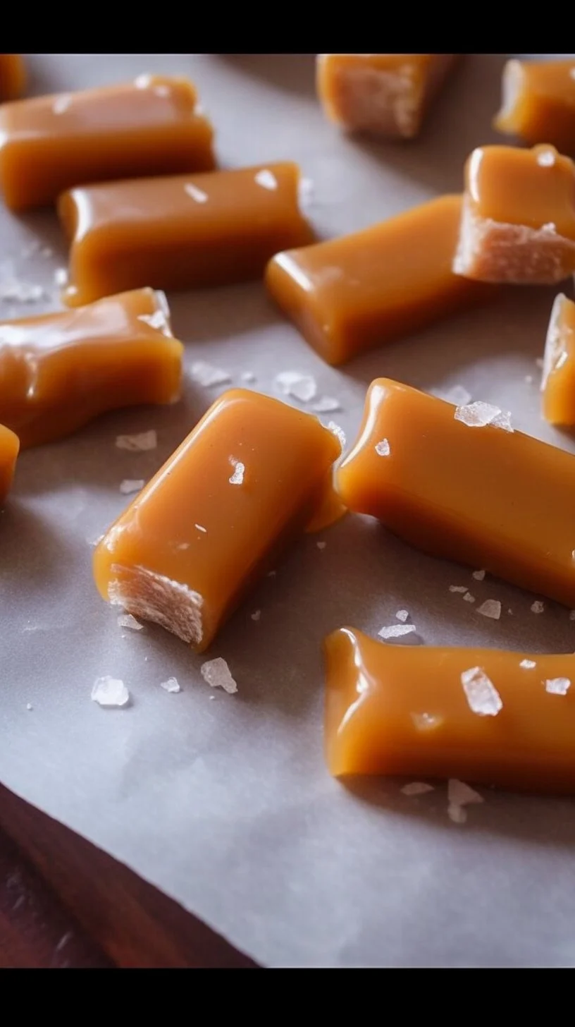 Bowl of homemade microwave caramels ready to be enjoyed.
