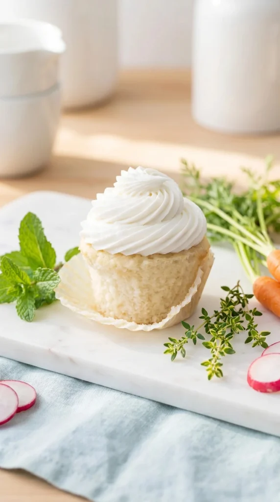 Elegant white cupcakes topped with frosting and decorations for special occasions