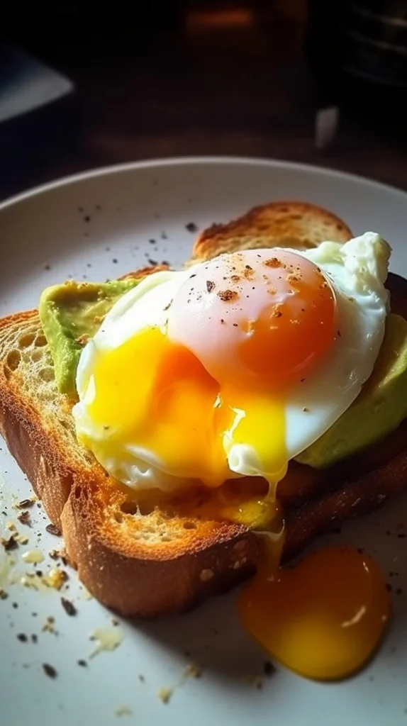 Golden Yolk Smash Toast topped with delicious smashed eggs on crispy bread.