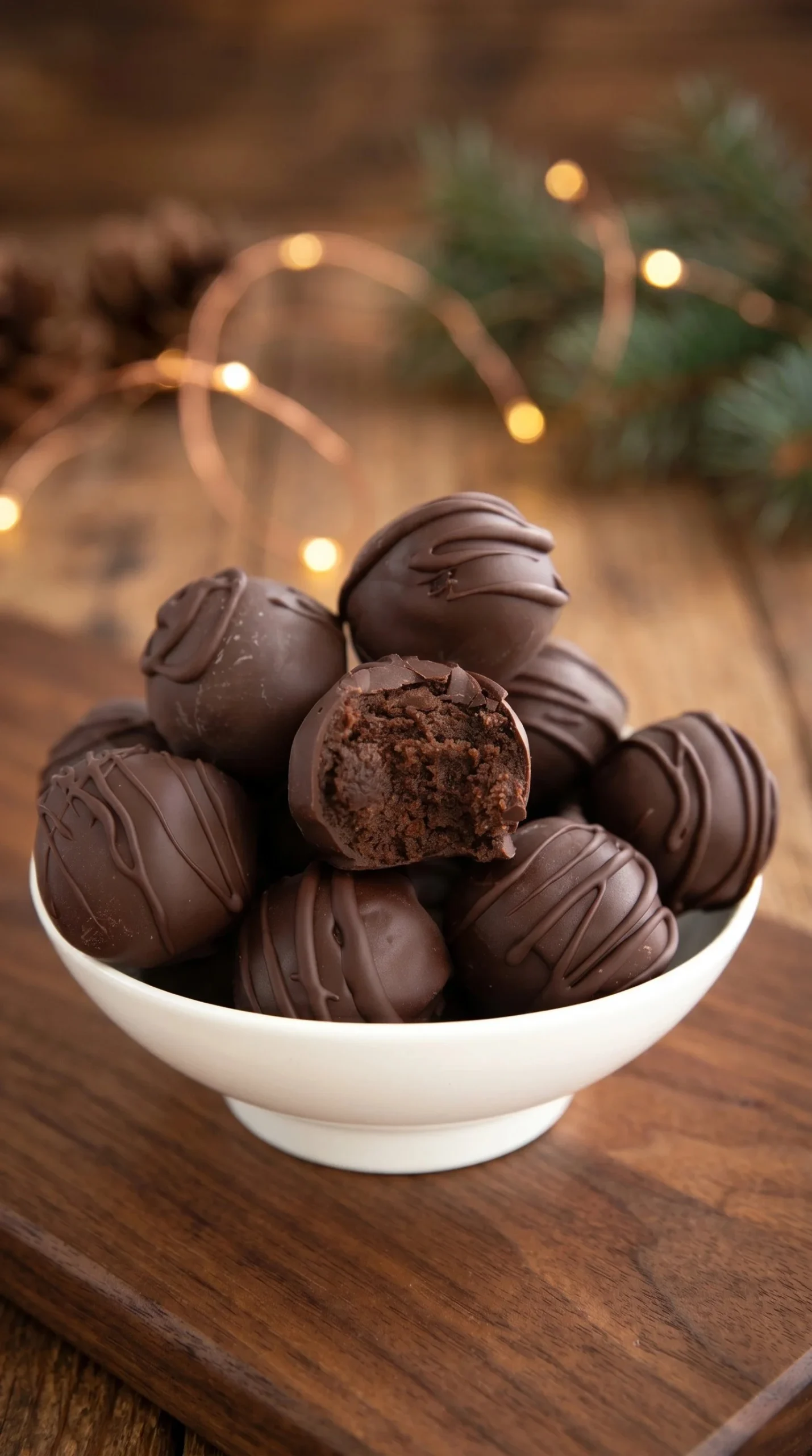 Delicious keto brownie truffles rolled in cocoa powder for a low-carb treat