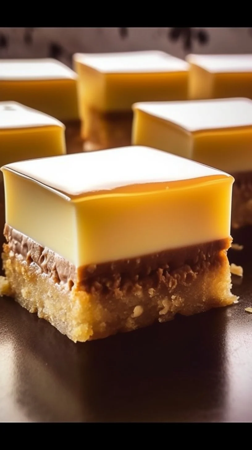 Delicious Lemon Weet-Bix Slice served on a plate with lemon garnish