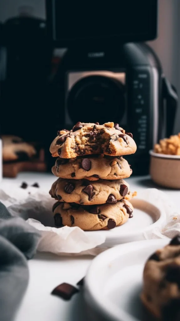 Freshly baked Levain-style cookies with gooey chocolate chunks