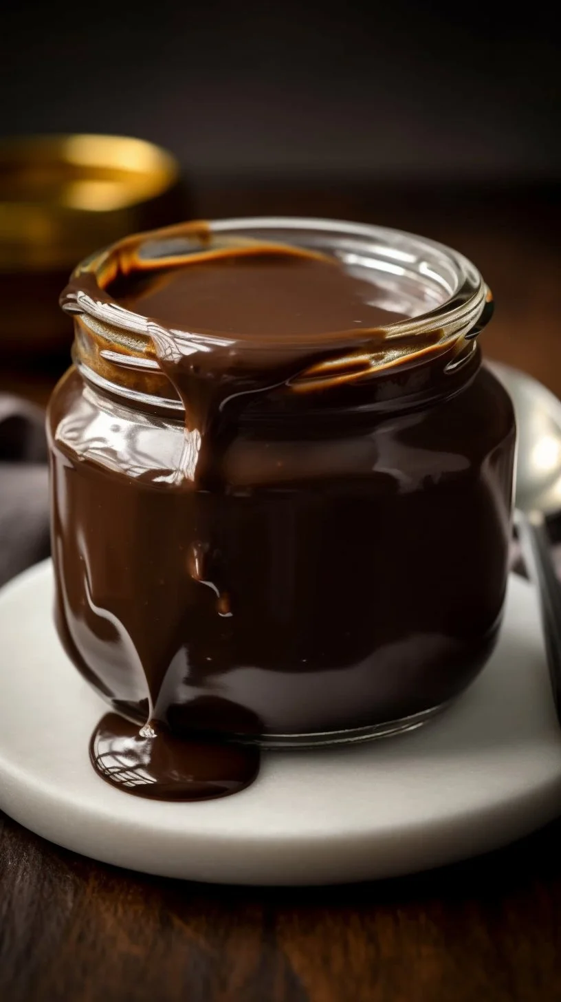 Delicious peanut butter hot fudge sauce drizzled over ice cream dessert