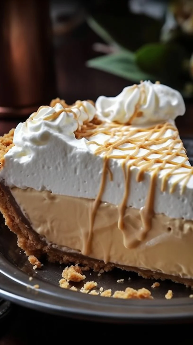 Delicious Peanut Butter Marshmallow Pie with creamy filling and chocolate crust