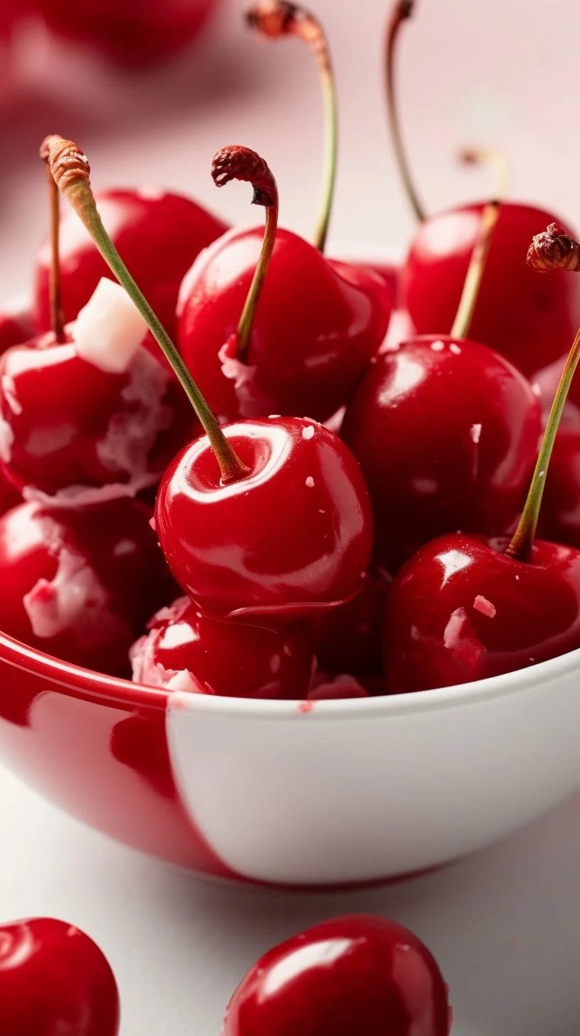 Peppermint chocolate-covered maraschino cherries drizzled with chocolate