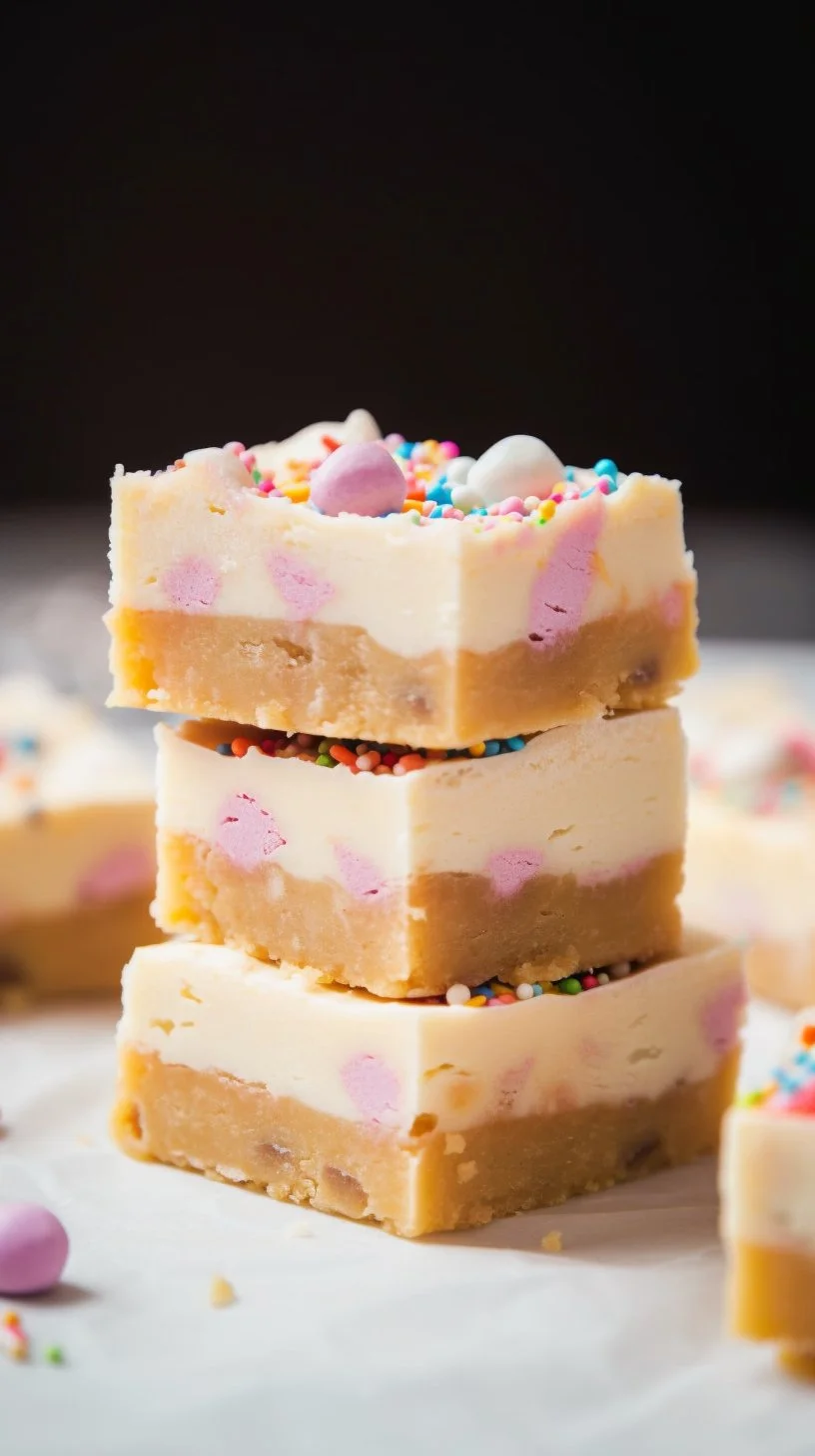 Delicious sugar cookie bars freshly baked and ready to serve.