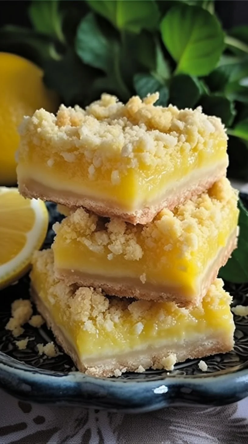 Delicious sugar cookie lemonade crumble dessert with refreshing flavors.