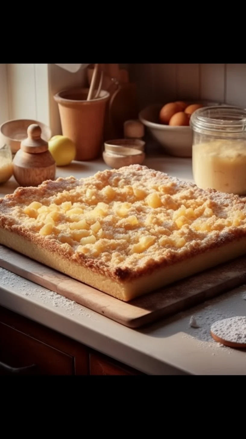 Delicious Vanilla Pudding Cake drizzled with creamy vanilla topping