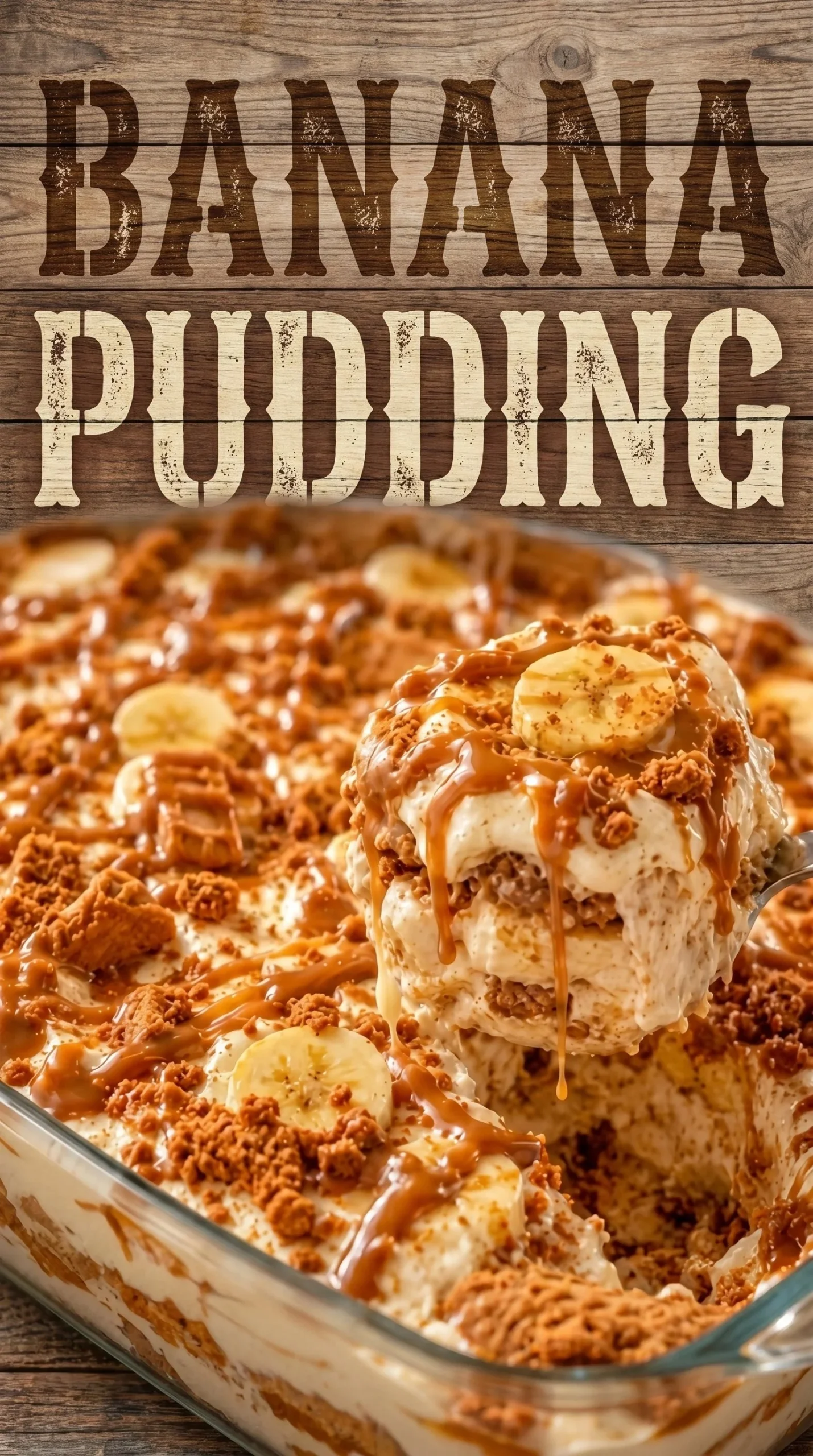 Delicious Biscoff Banana Pudding layered with bananas and Biscoff cookies