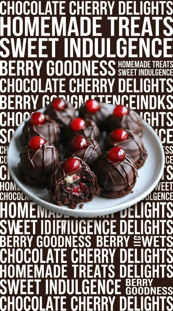 Black Forest cookie dough brownie bombs with chocolate and cherries