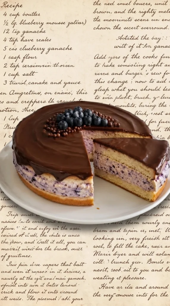 Slice of blueberry yogurt cake with fresh blueberries on top