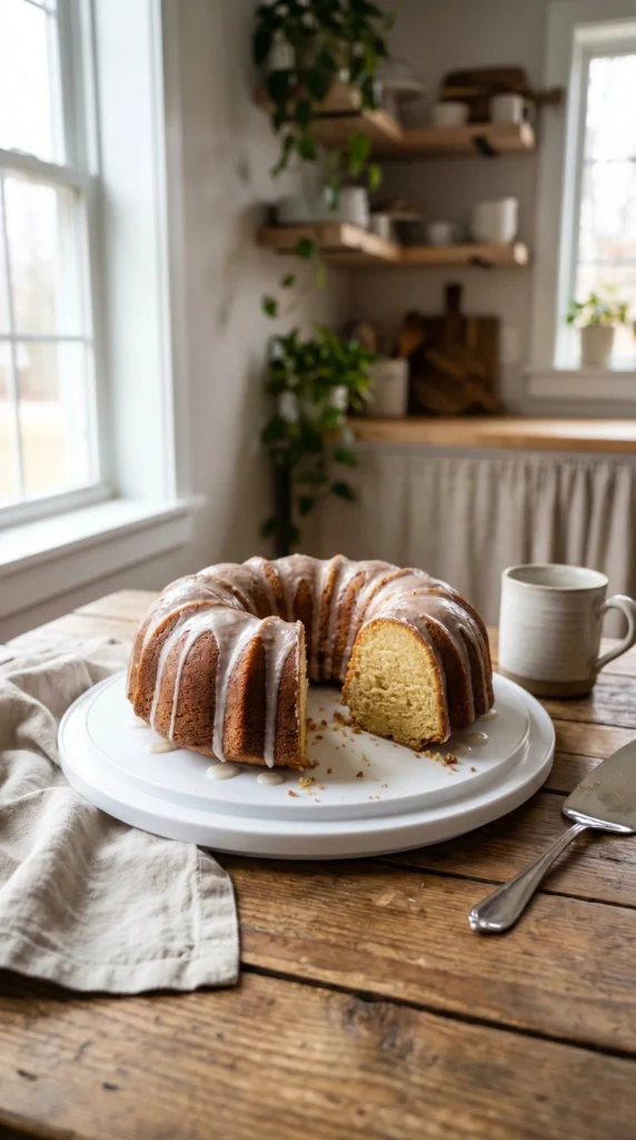 Buttermilk 5 Flavor Pound Cake with fresh ingredients and vibrant colors