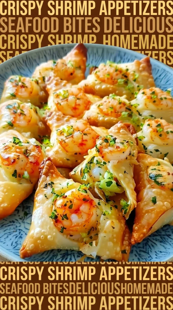 Crispy Shrimp Rangoon cups served on a platter