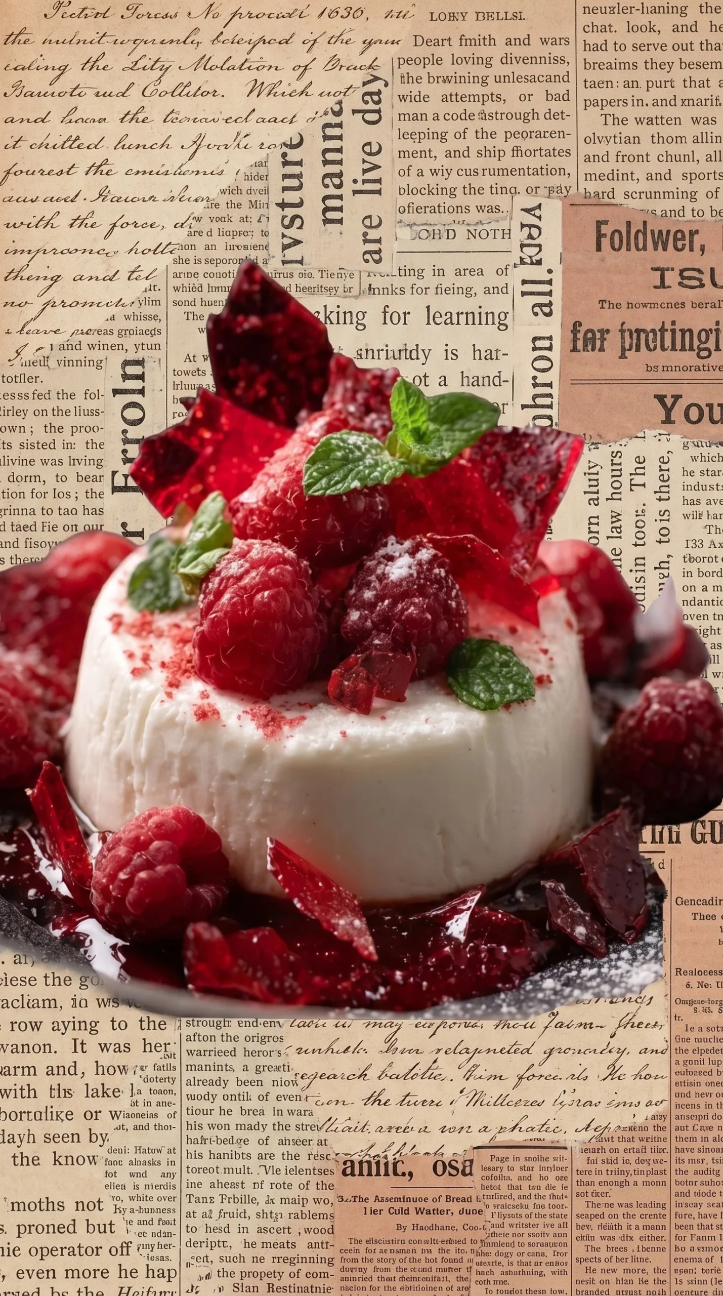 Elderflower Yogurt Panna Cotta topped with vibrant raspberry glaze.