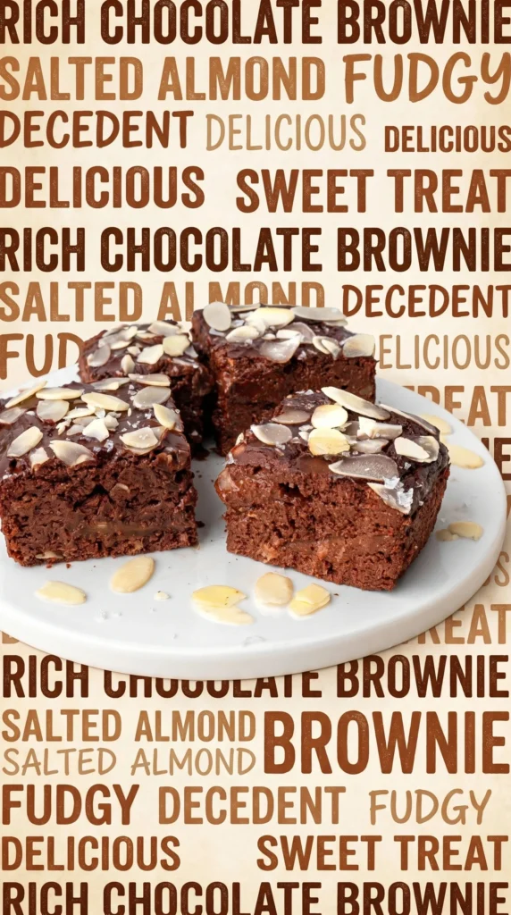 Flourless cottage cheese brownies served on a plate