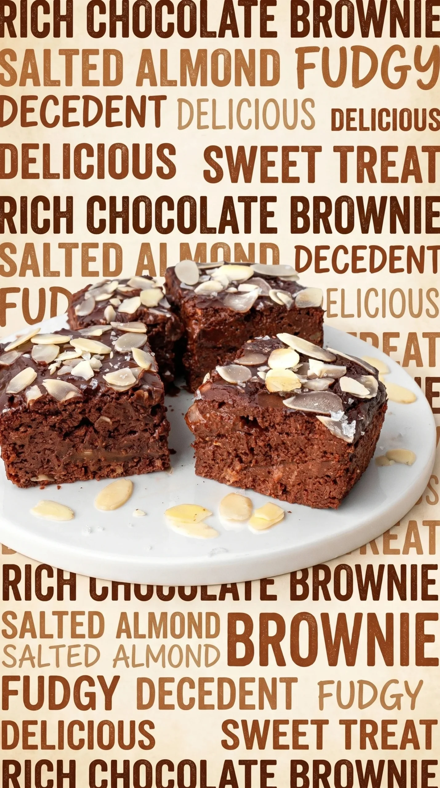 Flourless cottage cheese brownies served on a plate