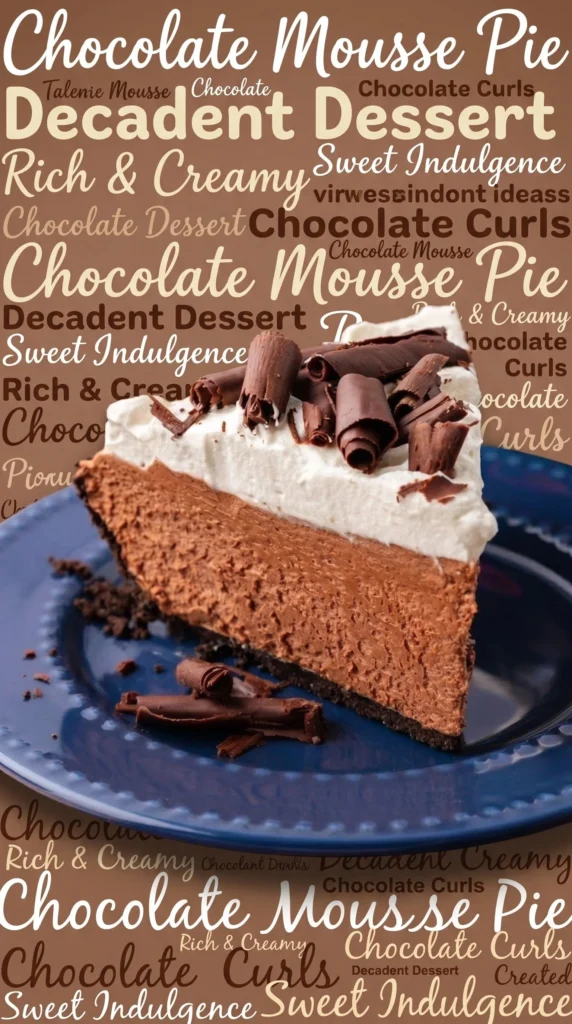 Delicious French Silk Pie with a silky chocolate filling and whipped cream topping