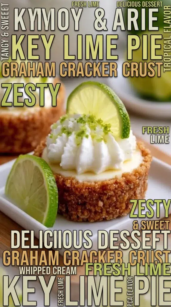 Heavenly no-bake mini key lime pies with a creamy filling and graham cracker crust