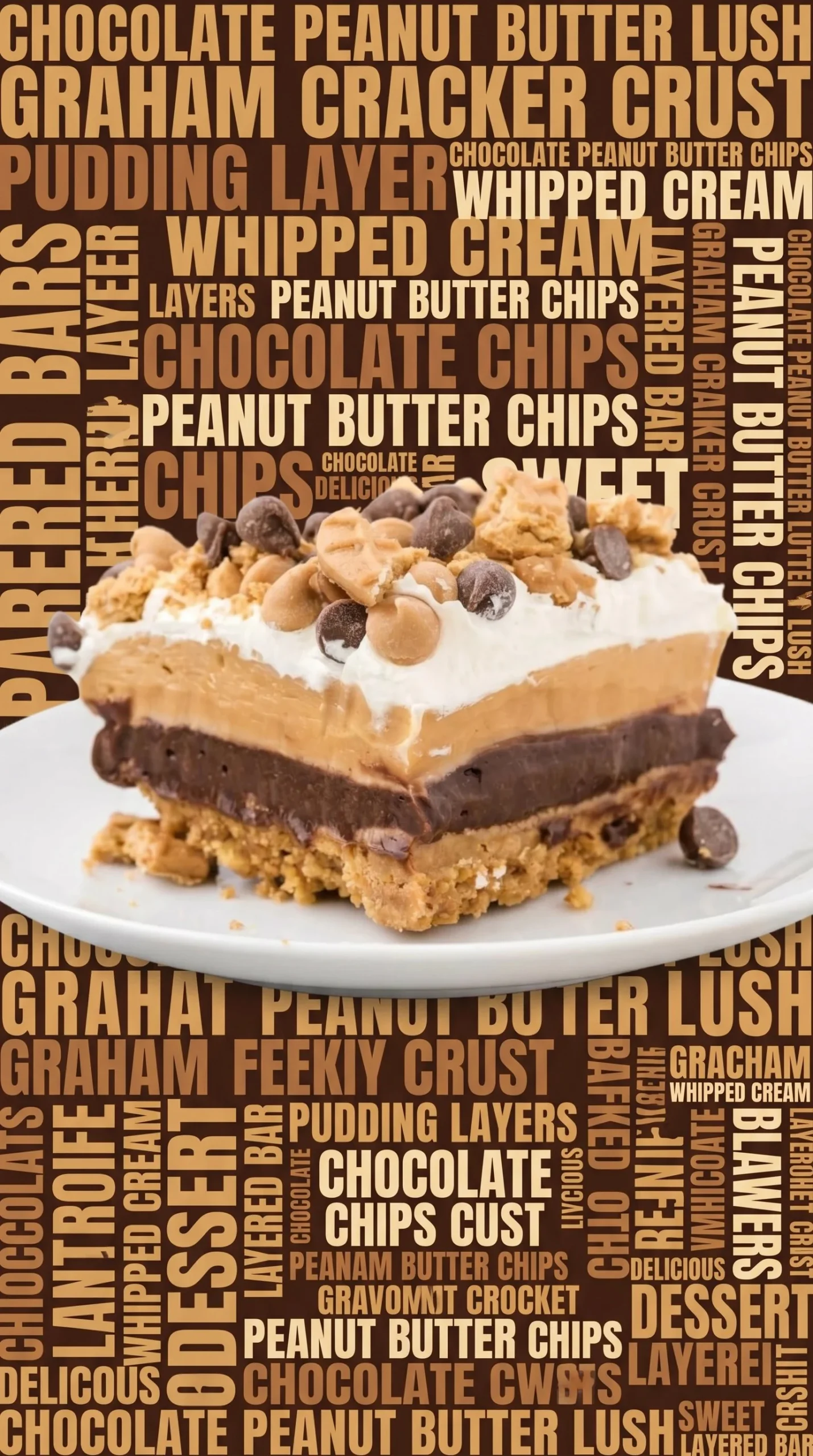 Delicious layered peanut butter chocolate dessert with creamy layers