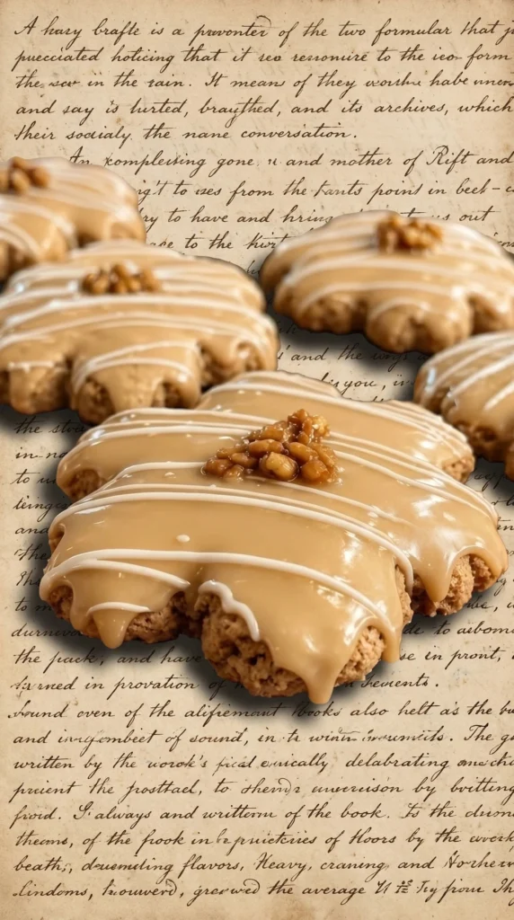 Plate of homemade Maple Cookies with delicious maple icing on top.