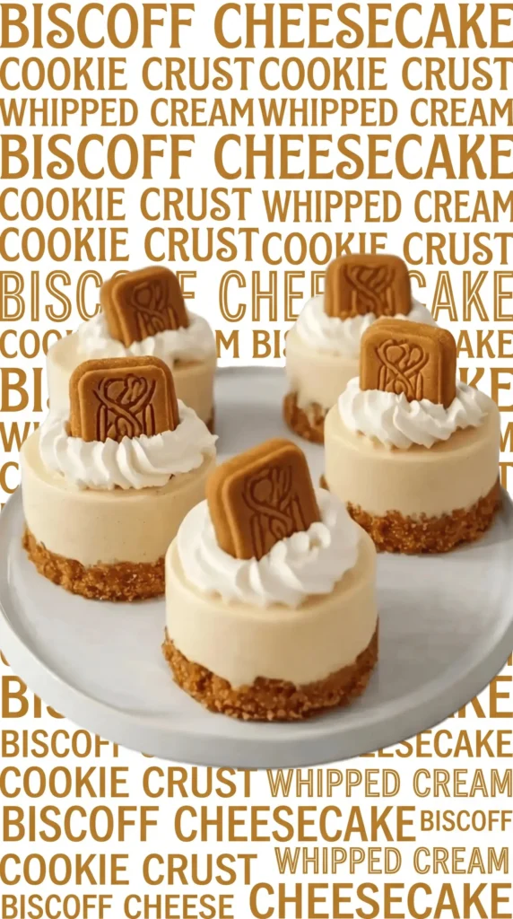 Delicious no-bake Biscoff cheesecake cups served in elegant glasses