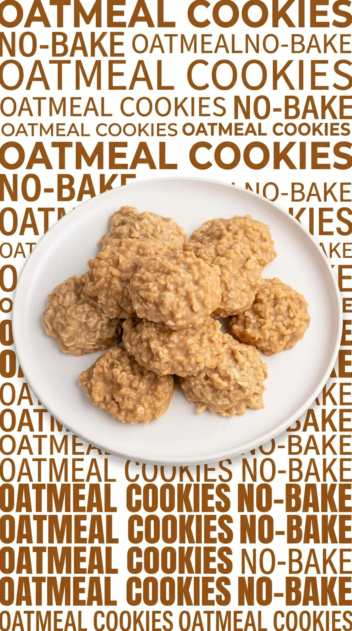 Delicious peanut butter no bake cookies stacked on a plate