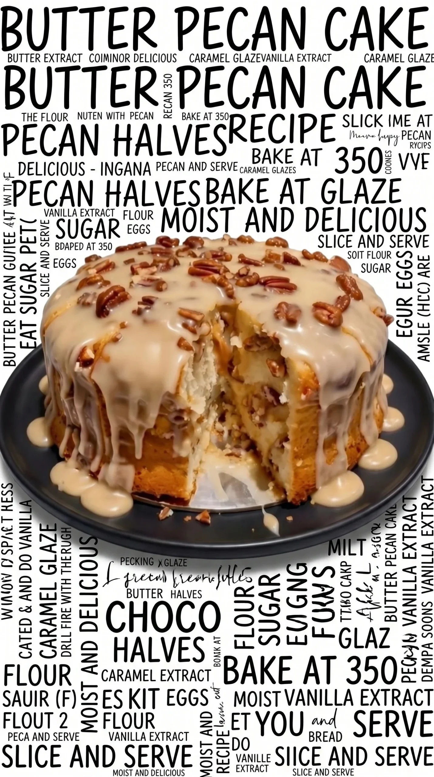 A slice of moist Pineapple Pound Cake with tropical fruit garnish