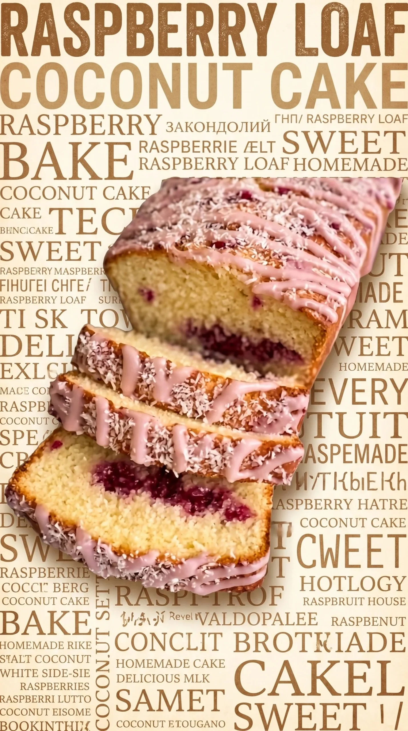 Delicious Raspberry Coconut Loaf with fresh raspberries and coconut flakes