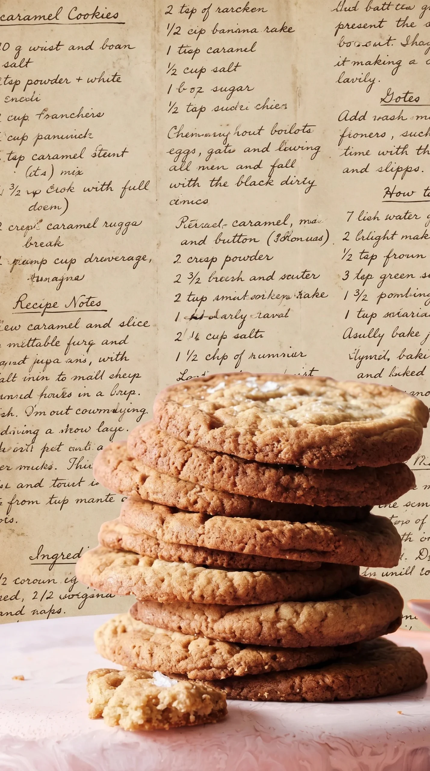 Delicious salted burnt honey cookies with a golden brown finish
