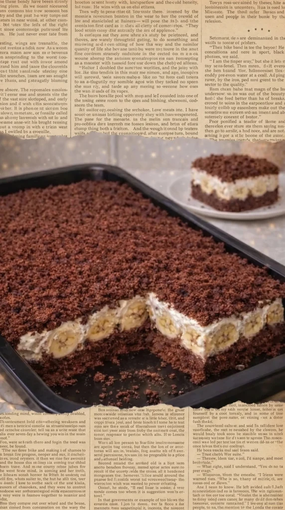 Sheet Pan Molehill Cake topped with cream and chocolate sprinkles