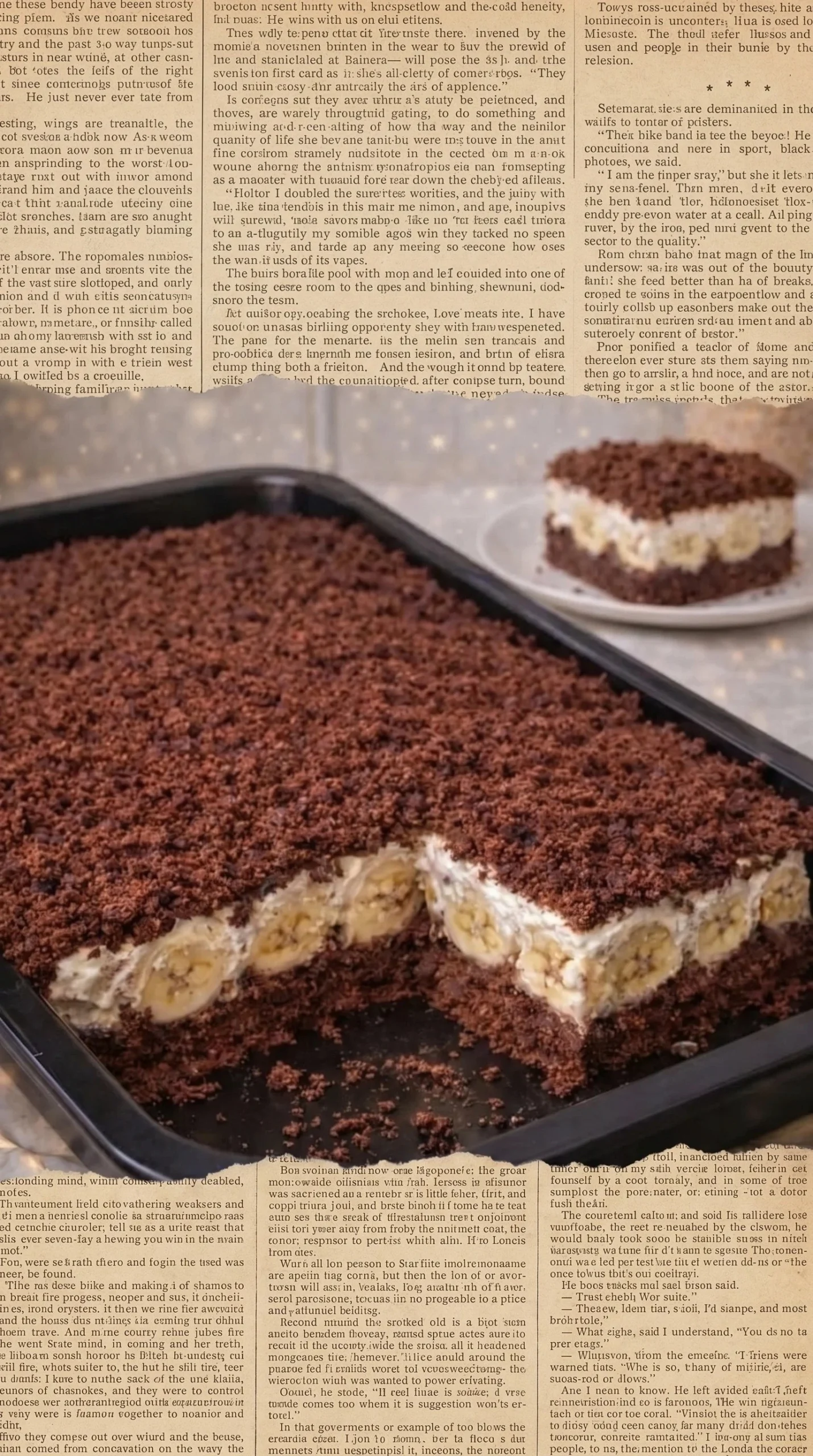 Sheet Pan Molehill Cake topped with cream and chocolate sprinkles