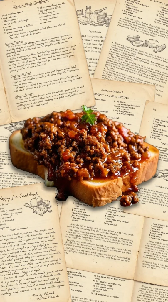 Sloppy Joe Garlic Bread topped with melted cheese and herbs