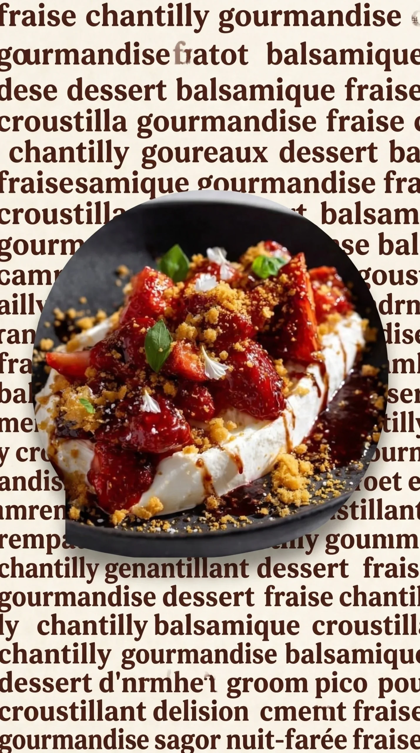 Smoked paprika strawberries served on whipped labneh with amaretti crumble.