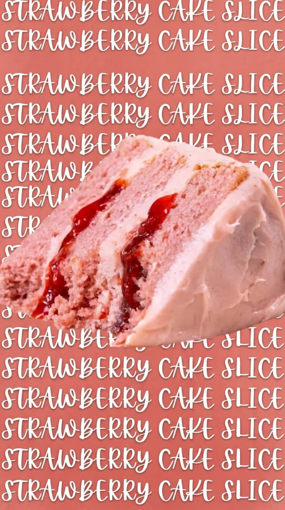 Delicious strawberry cake with a luscious strawberry filling.