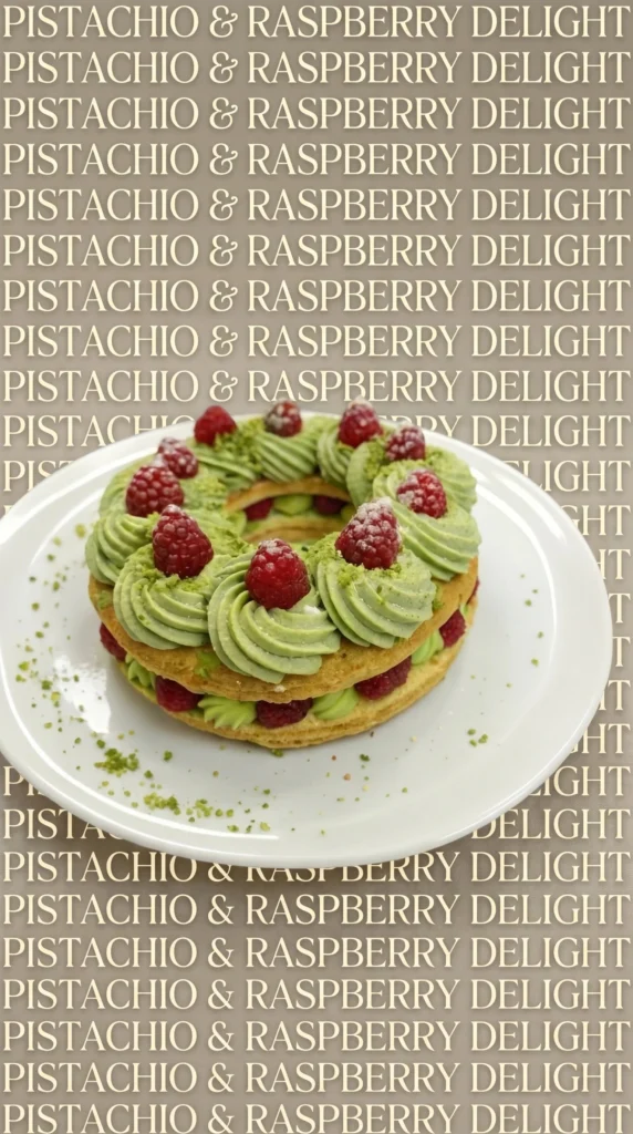 Delicious Strawberry Paris-Brest dessert with fresh strawberries and cream