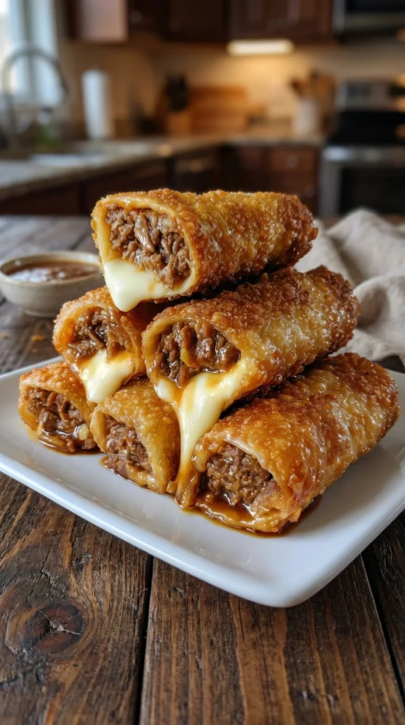 Texas Twinkies Egg Rolls drizzled with honey on a plate
