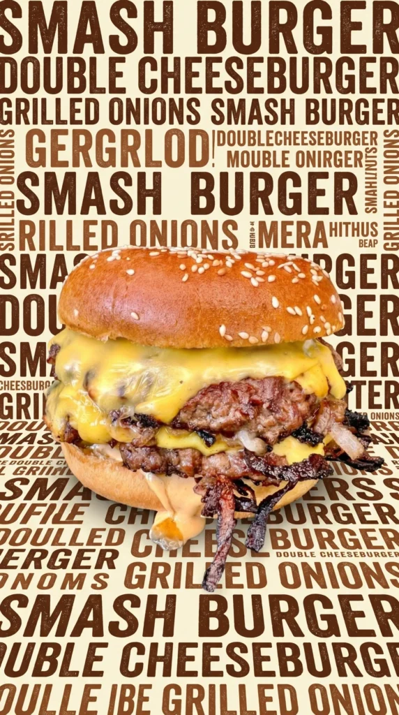 Oklahoma Onion SmashBurger with grilled onions and melted cheese