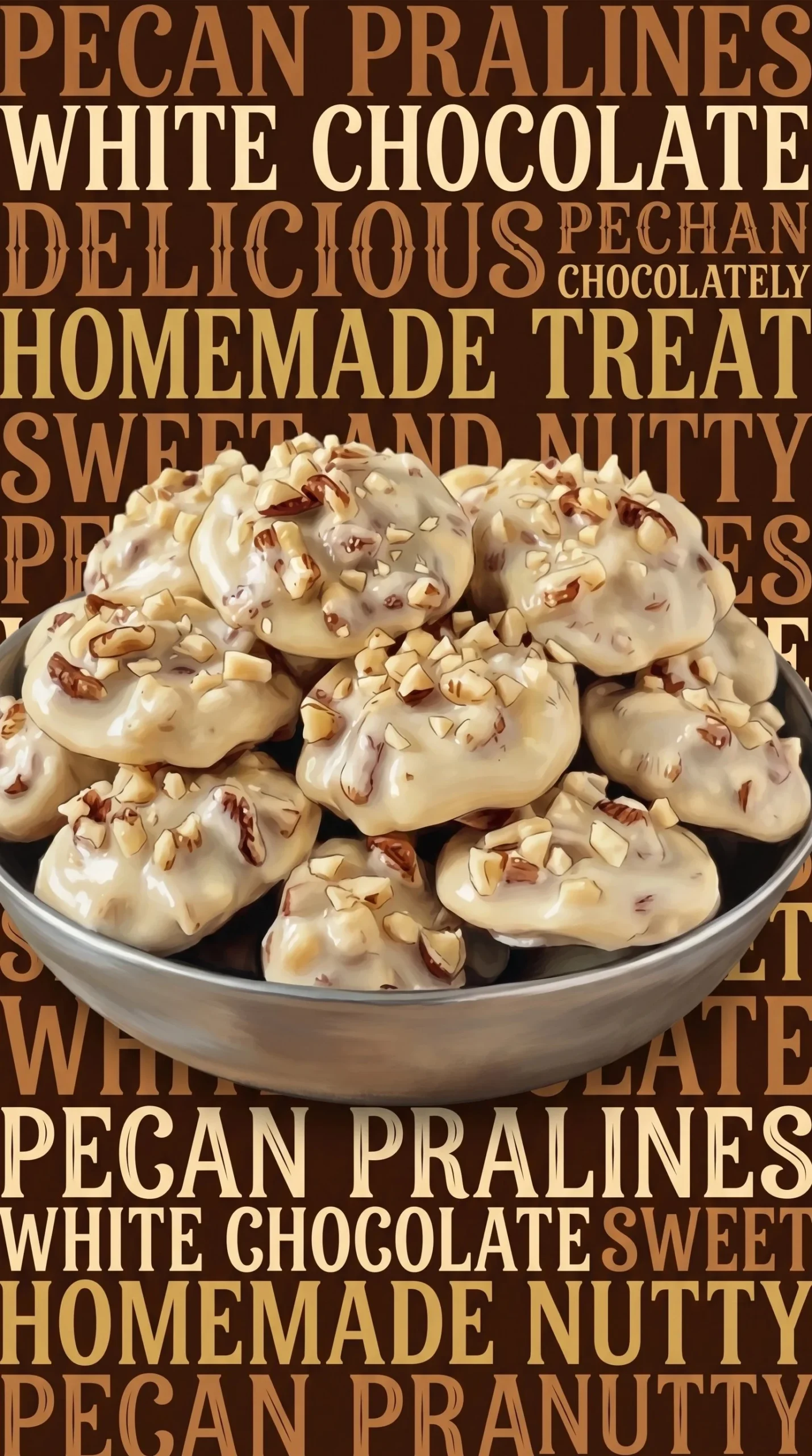 Delicious Vanilla Pecan Pralines with crunchy pecans and creamy vanilla texture