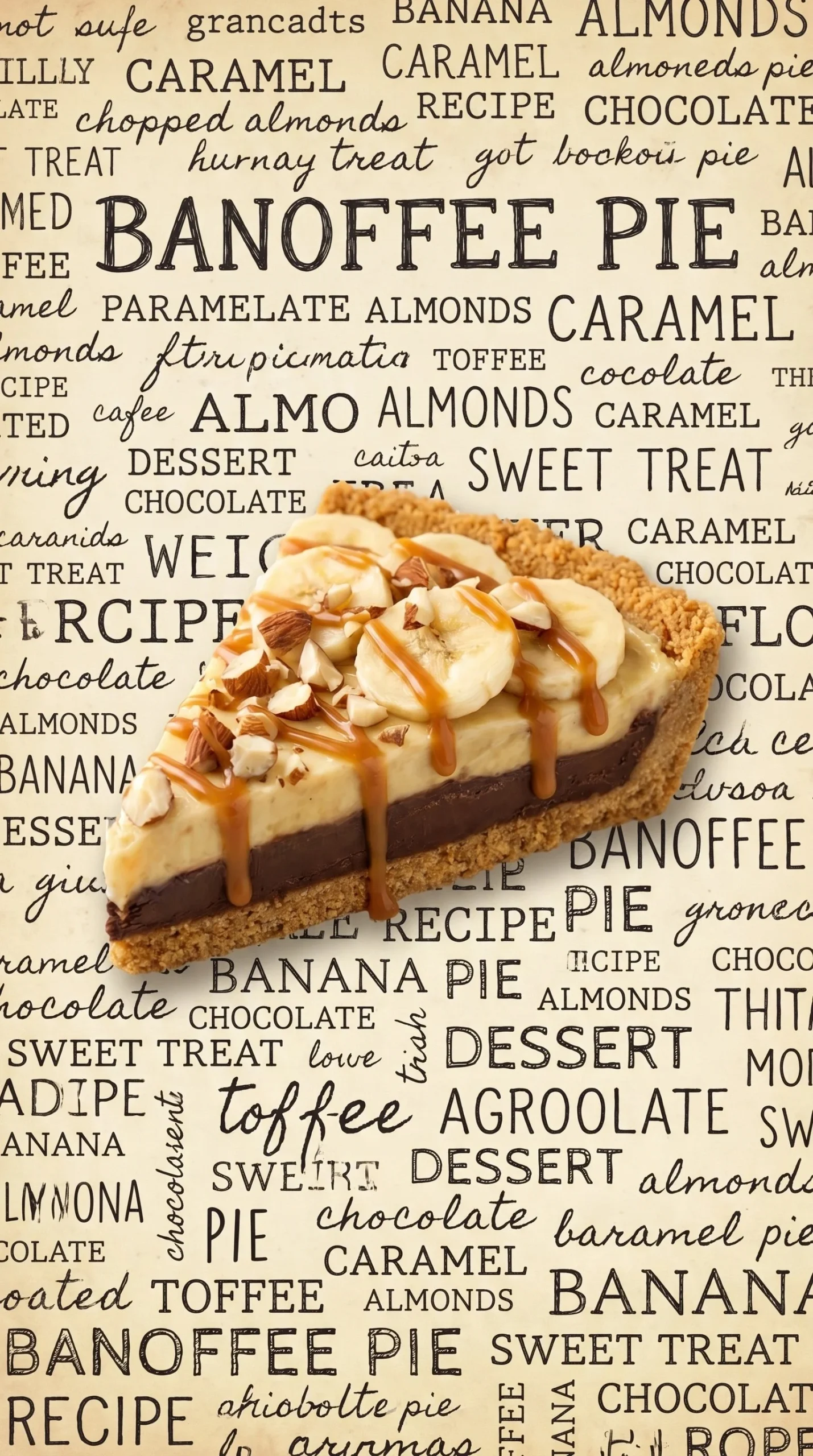 Almond crust banana caramel cheesecake beautifully plated and garnished