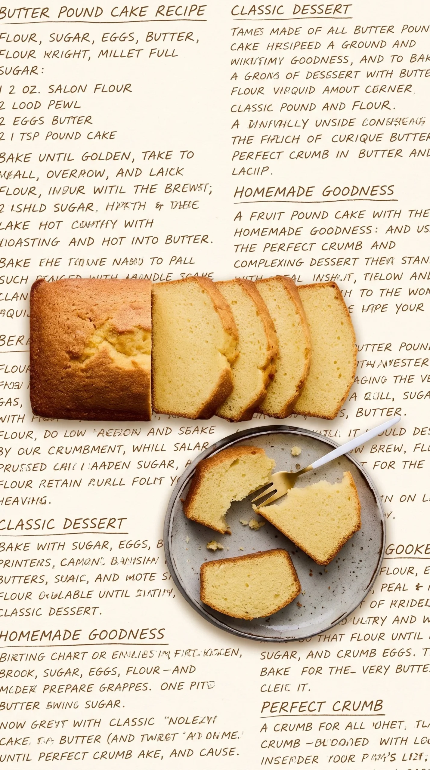Slice of classic pound cake on a plate with fresh berries