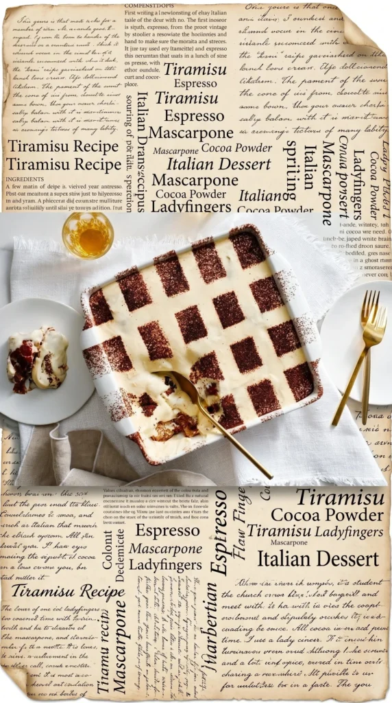 Delicious Hot Cross Bun Tiramisu dessert topped with cocoa and spices