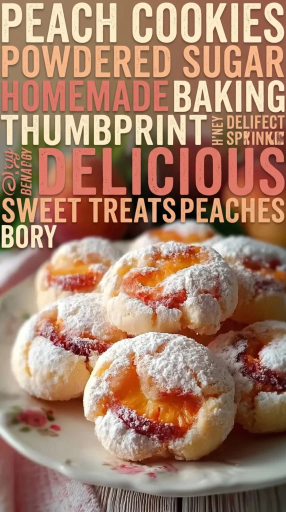 Italian peach summer cookies arranged on a plate, showcasing their deliciousness.